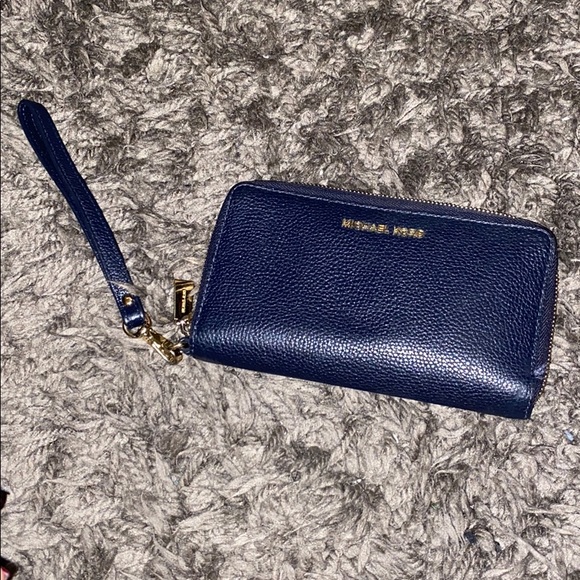 navy blue mk wallet